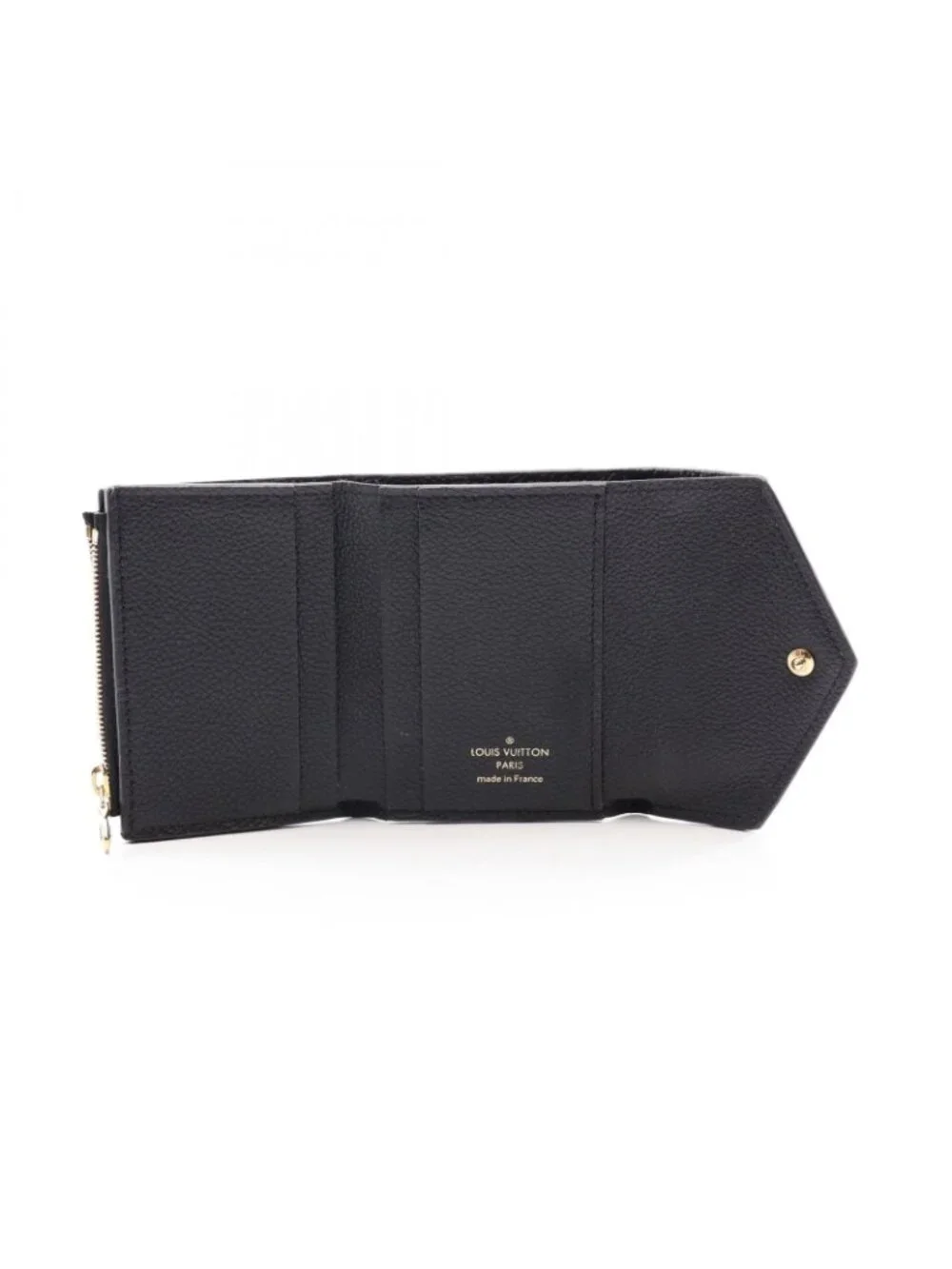 Louis Vuitton Trifold Wallet Portefeuille Zoe Monogram Empreinte Noir Leathere